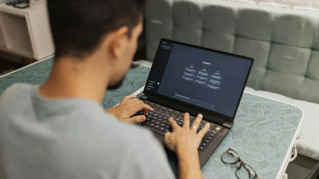 A person using ChatGPT