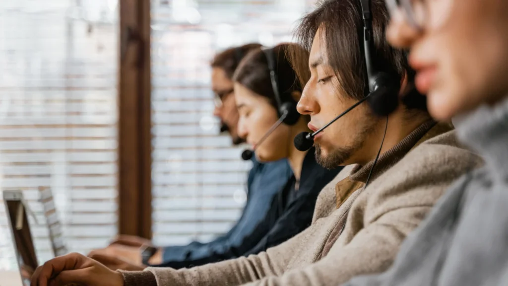 People working as customer support