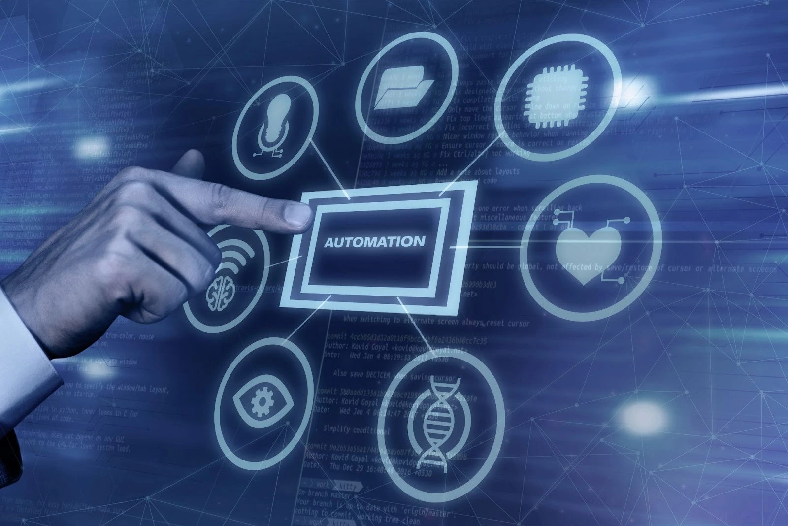 An illustration showcasing automation with multiple icons